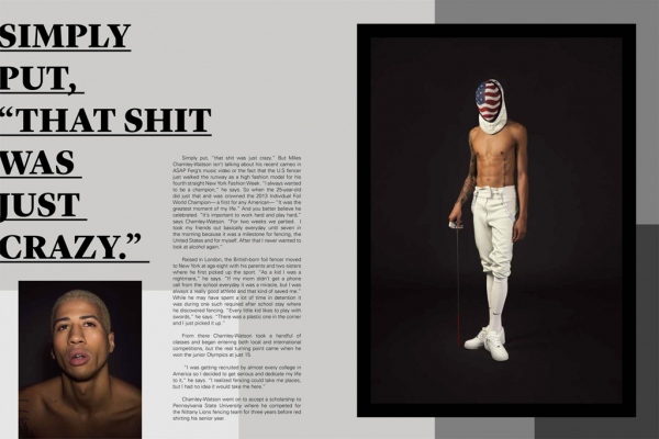 Miles Chamley-Watson ; Fencing Olympian photographed by Aviva Klein - copyright 2021